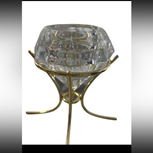 Partylite 24% lead crystal votive candle holder with base - Picture 3 of 5